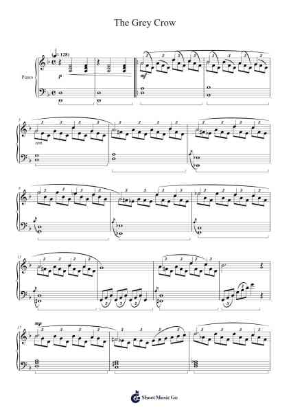 The Grey Crow Sheet Music by David Fenn-Arr.Matlas