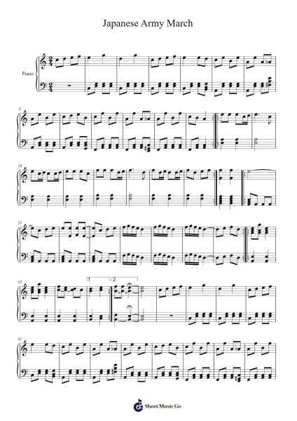 Japanese Army March (Godzilla 1954) Sheet Music by Akira Ifukube-Arr.Haycah Touthale