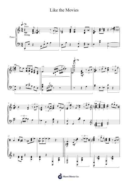 Like the Movies Sheet Music by Laufey-Arr.Mila