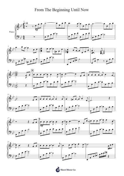 From The Beginning Until Now Sheet Music by Misc Soundtrack-Arr.Rexlin Clachad