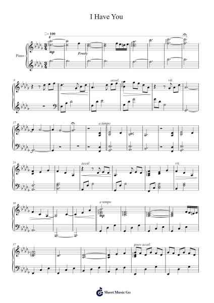 I Have You (Kimi ga Iru) - Your Lie in April Sheet Music by Masaru Yokoyama-Arr.Melra Consmer