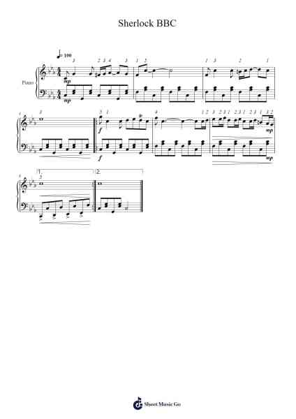 Sherlock BBC Sheet Music by David Arnold/Michael Price-Arr.Attmen Keycie