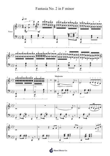 Fantasia No. 2 in F minor Sheet Music by bOredOm_cOw-Arr.Birdbrey