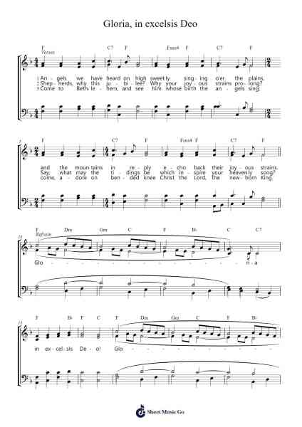Gloria, in excelsis Deo Sheet Music by Misc Traditional-Arr.Swinale Reedria