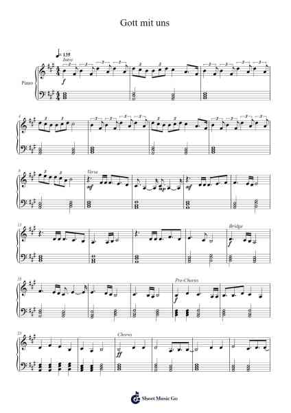 Gott mit uns Sheet Music by Sabaton-Arr.Blairharte Titess