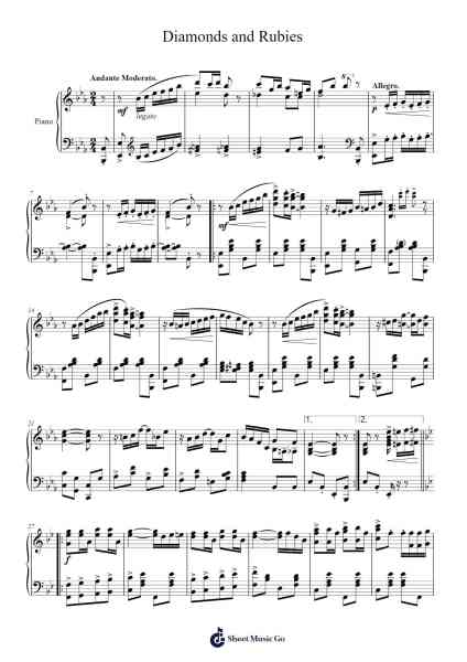 Diamonds and Rubies Sheet Music by Nellie M. Stokes-Arr.Cotphrey
