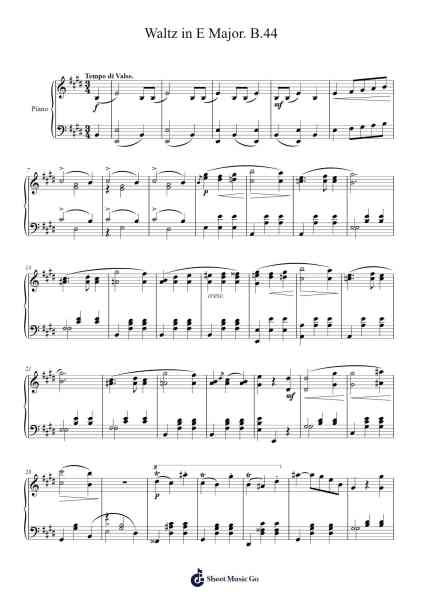 Waltz in E Major, B.44 Sheet Music by Frédéric Chopin-Arr.Mcdel Auriah