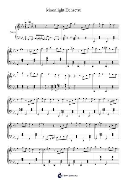 Moonlight Densetsu Sheet Music by shin6361usa-Arr.Cotrene Dilkim