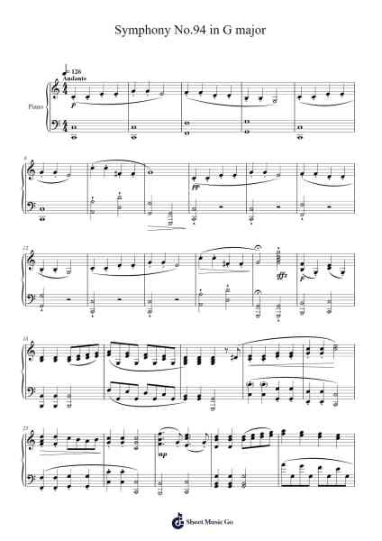 Symphony No. 94 in G Major, Hob.I:94 樂譜由 Joseph Haydn - 編曲 Humlop