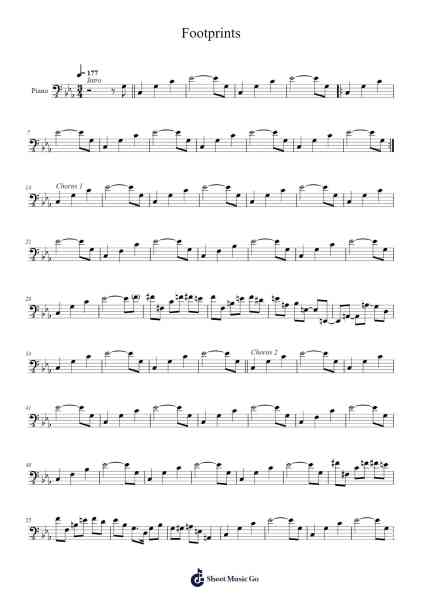 Footprints Sheet Music by Wayne Shorter-Arr.Verbald Jackpound