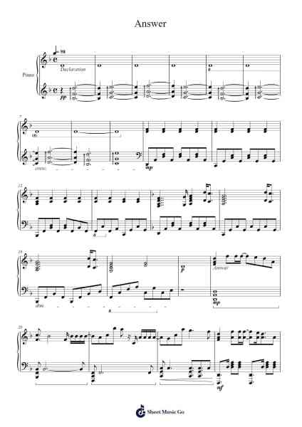Answer Sheet Music by ATEEZ-Arr.Dwightbright