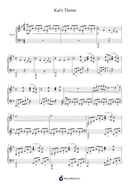 Kai's Theme Sheet Music by Hans Zimmer-Arr.Walshfox