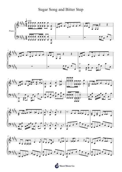 Sugar Song and Bitter Step Sheet Music by undefined-Arr.Bushple