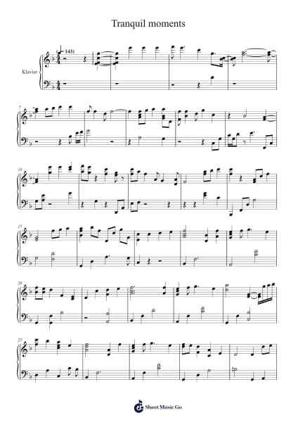 Tranquil moments Sheet Music by Fuminori Matsumoto-Arr.Bautab