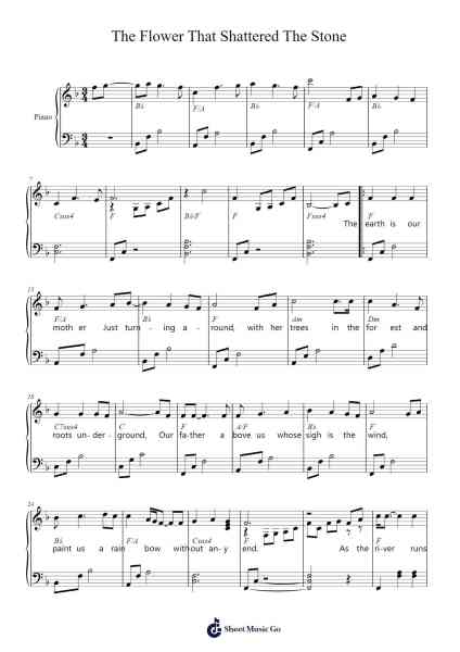 The Flower That Shattered The Stone Sheet Music by John Denver-Arr.Alsriah