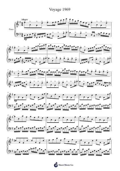 Voyage 1969 Sheet Music by ZUN-Arr.Yulejah