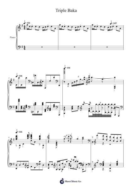 Triple Baka Sheet Music by LamazeP-Arr.Snowcol