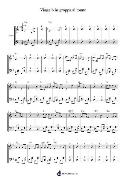 Viaggio in groppa al tonno Sheet Music by Fiorenzo Carpi-Arr.Manssaul Dexy
