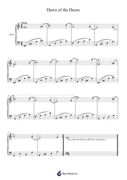 Dawn of the Doors Sheet Music by LightningSplash-Arr.Cofny