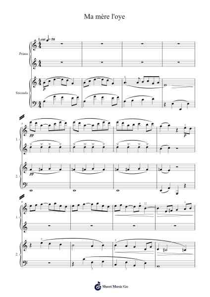 Ma mère l'oye, M. 60: I. Pavane de la Belle au bois dormant Sheet Music by Maurice Ravel-Arr.Bartther Benxon