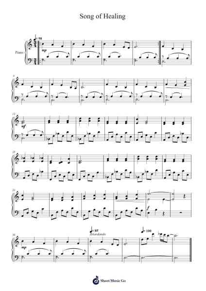 Song of Healing Sheet Music by Koji Kondo-Arr.Yorknor