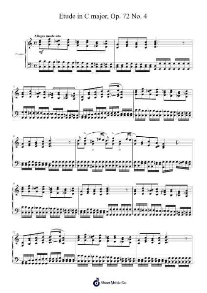 Etude in F Major, Op. 72, No. 6 Sheet Music by Moritz Moszkowski-Arr.Sherrah Birroll