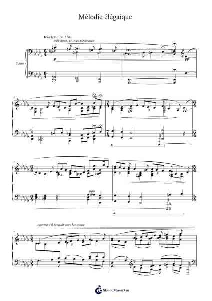 Mélodie élégiaque Sheet Music by Andrew Fort-Arr.Denre