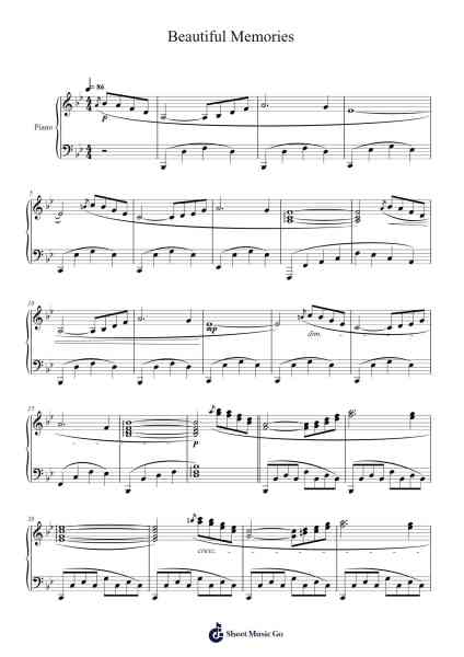 Beautiful Memories Sheet Music by Masao Aichi-Arr.Lanme