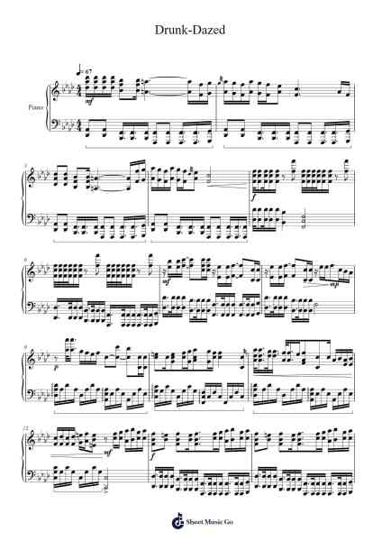Drunk-Dazed Sheet Music by ENHYPEN-Arr.Arquinn