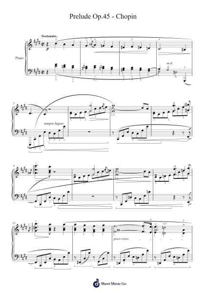 Prelude in C-sharp minor, Op. 45 樂譜由 Frédéric Chopin - 編曲 Walry