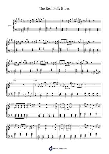 The Real Folk Blues Sheet Music by Yoko Kanno-Arr.Bonrian Vanqe