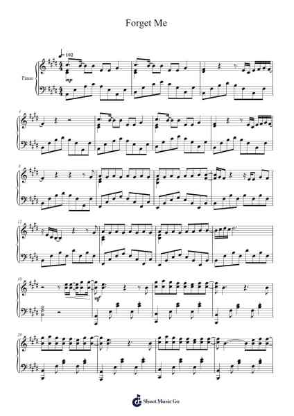Forget Me Sheet Music by Lewis Capaldi-Arr.Bettiane Rexpoe