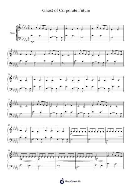 Ghost of Corporate Future Sheet Music by Regina Spektor-Arr.Cookjoe