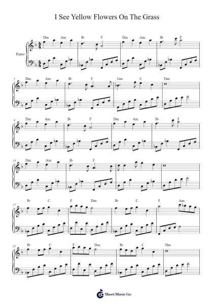 I See Yellow Flowers On The Grass Sheet Music by Xaback-Arr.Yetkim Vauglvis