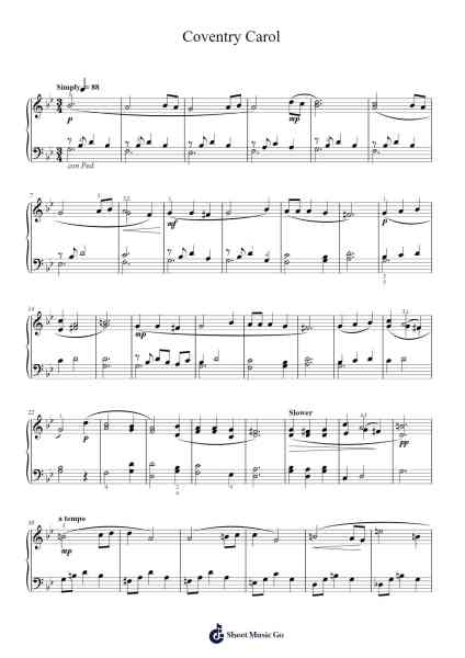 Coventry Carol 樂譜由 Misc Christmas - 編曲 Uppold Bruckey