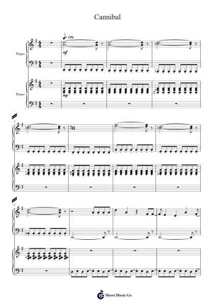 Cannibal Sheet Music by Tally Hall-Arr.Toutfey