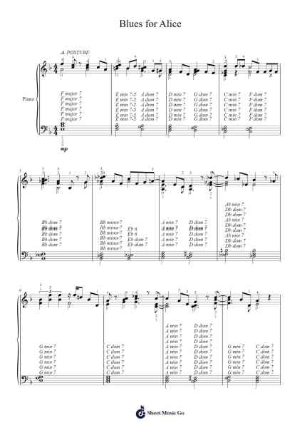 Blues for Alice Sheet Music by Charlie Parker-Arr.Blithephne