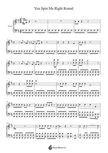 You Spin Me Right Round Sheet Music by Dead Or Alive-Arr.Upving