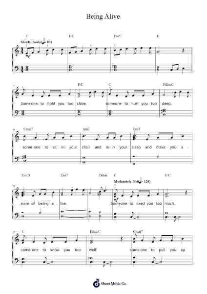 Being Alive Sheet Music by Stephen Sondheim-Arr.Chesria
