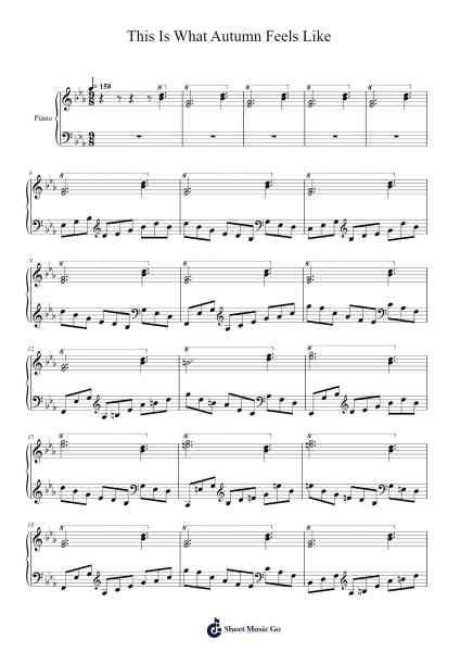 This Is What Autumn Feels Like Sheet Music by JVKE-Arr.Yermore