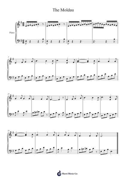 The Moldau Sheet Music by Bedřich Smetana-Arr.Efbin Kimsie