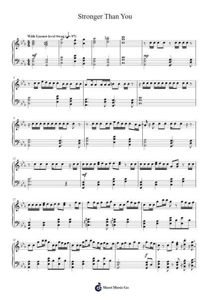Stronger Than You Sheet Music by Estelle-Arr.Whittrine Pruham