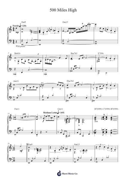 500 Miles High Sheet Music by Chick Corea-Arr.Spenky Chloelith