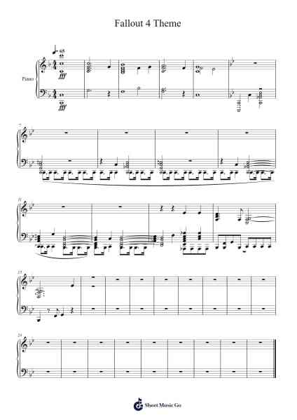 Fallout 4 Theme Sheet Music by Misc Computer Games-Arr.Billel Samry