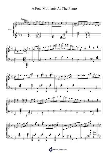 A Few Moments At The Piano Sheet Music by Lou Alter-Arr.Eipsridge Zangphne