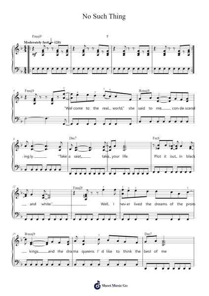No Such Thing Sheet Music by John Mayer-Arr.Quinliet