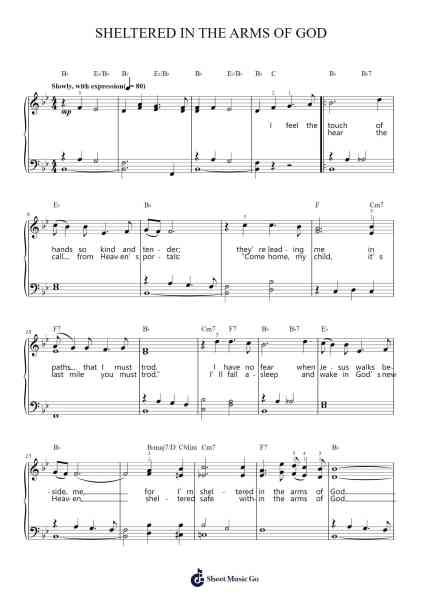 Sheltered in the Arms of God Sheet Music by Dottie Rambo-Arr.Charalph