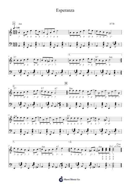 Esperanza Sheet Music by Marc Perrone-Arr.Jebois Hudlap