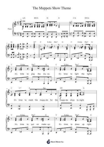 The Muppets Show Theme Sheet Music by Jim Henson/Sam Pottle-Arr.Louieby