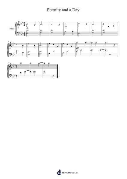 Eternity and a Day Sheet Music by Paul Haslinger-Arr.Pading Morsewells